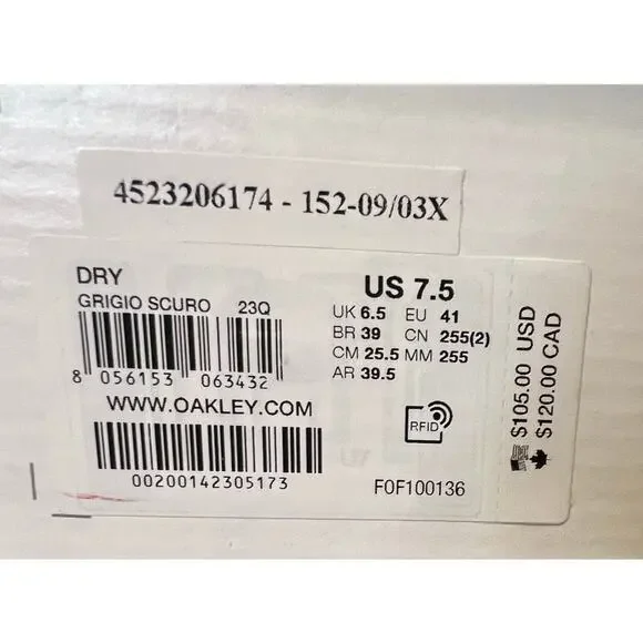 NIB Oakley Dry Men's Shoes - Size 7.5